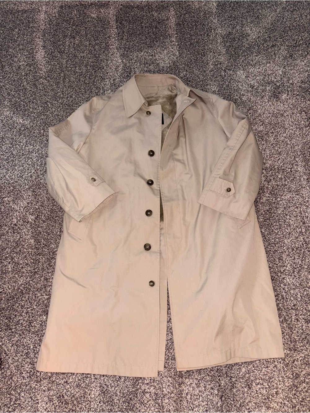 Men’s Lakeland Convertible Beige Trench Coat-Vintage